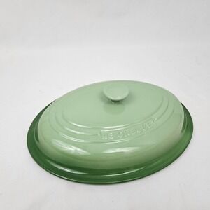 Replacement Le Creuset Stoneware Casserole Lid Oval Bamboo Green